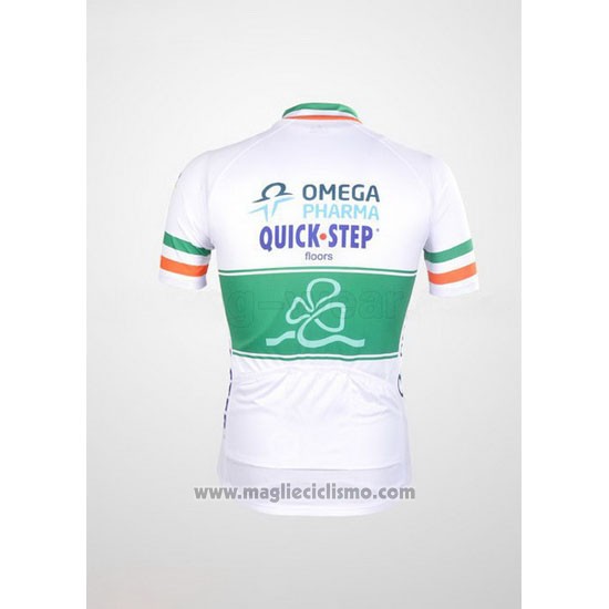2012 Abbigliamento Ciclismo Omega Pharma Quick Step Campione Irlandese Manica Corta e Salopette